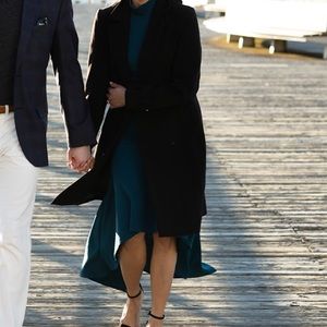 Lulus Exclusive Day of Love Teal Blue Sleeveless Mock Neck High-Low Maxi Dress